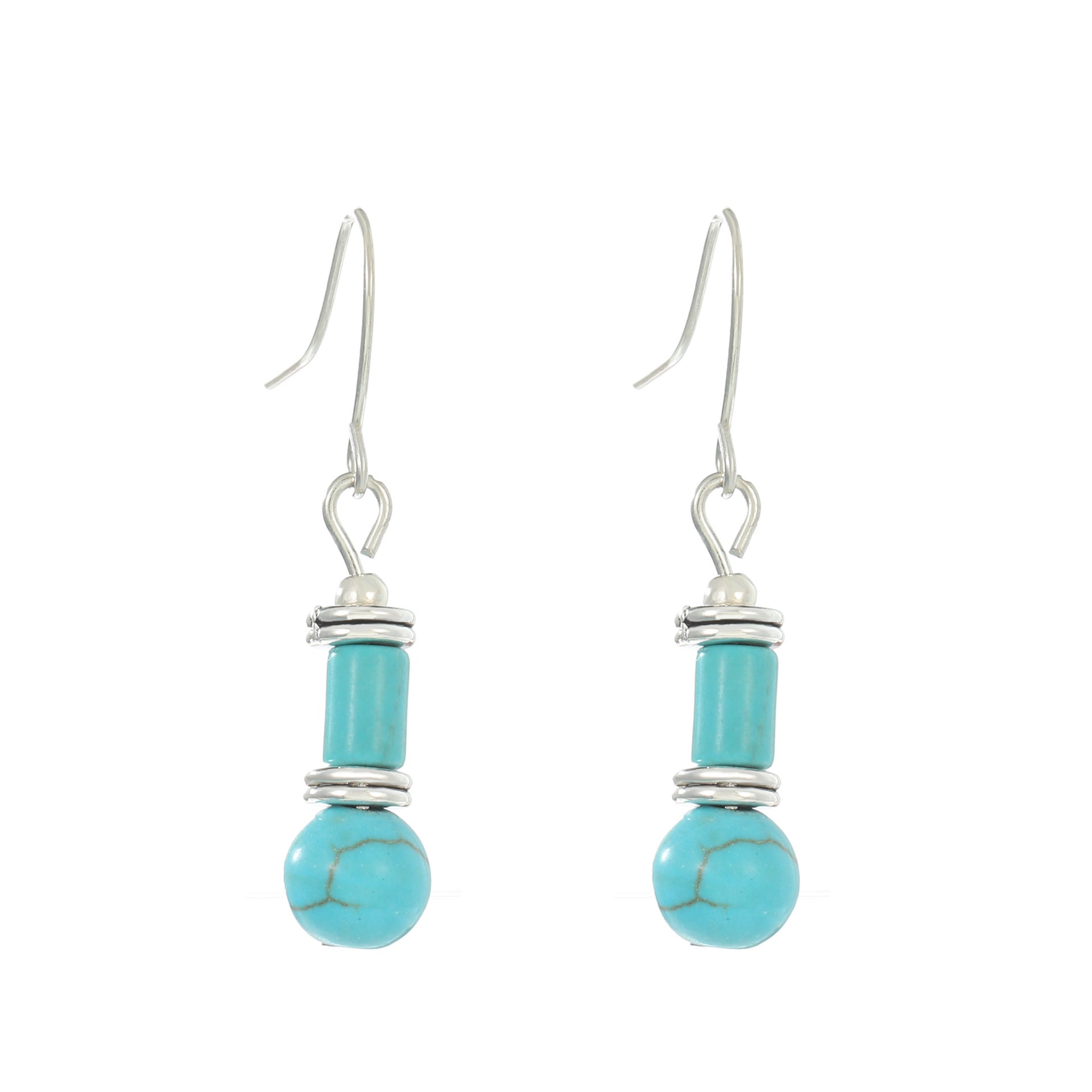 Wholesale Turquoise Vintage Pendant Bohemian Earrings